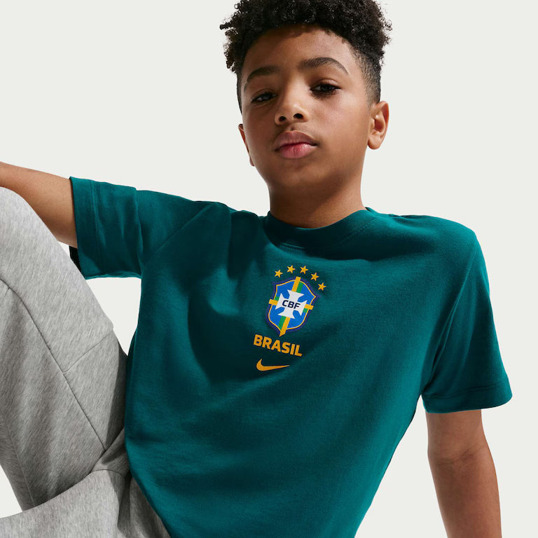 Camiseta Brasil Nike Crest Infantil