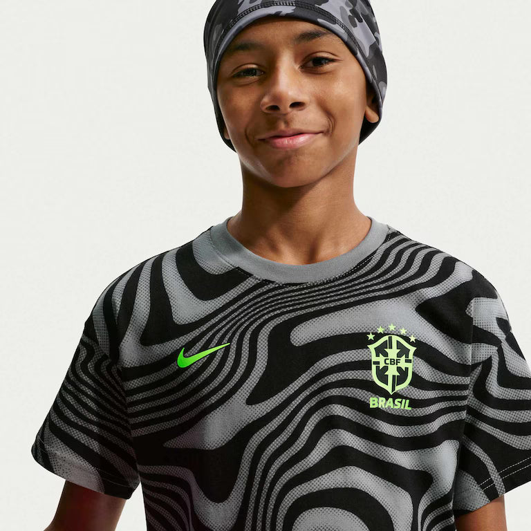 Camiseta Brasil Nike AOP Infantil