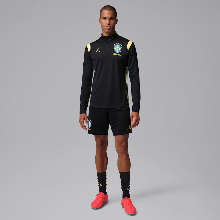 Camiseta Brasil Jordan Manga Longa Academy Pro 2026 Treino Masculina